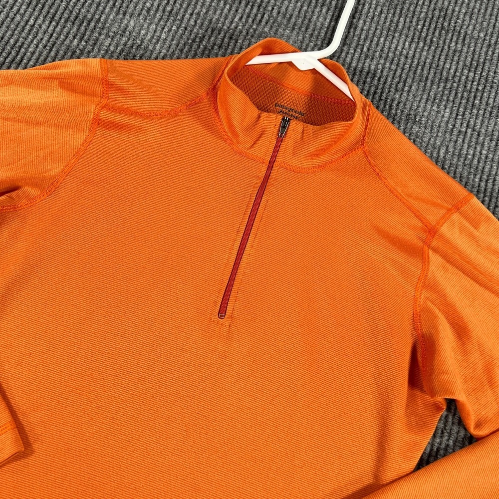 Patagonia Capilene Pullover Shirt Womens Medium Orange Long Sleeve Outdoor 1/4